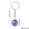 Round Glass Beads Keychain KEYC-YW00066-01-3