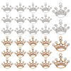 32Pcs 2 Colors Alloy Rhinestone Pendants FIND-ME0002-01-1