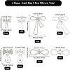 12Pcs 4 Style Crystal Rhinestone Bowknot Lapel Pins JEWB-CA0001-19-2