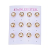 Ion Plating(IP) 304 Stainless Steel Stud Earrings X-EJEW-L251-A01-G-3