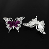 UV Plating Acrylic Links with Rubberized Style Butterfly PACR-R167-05S-1