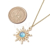 Alloy Resin Sun Pendant Necklaces NJEW-JN04816-3