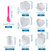 Heart & Flower Shape Silicone Storage Box Molds Kits DIY-PJ0001-04-8