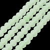Imitation Jade Solid Color Glass Beads Strands EGLA-A034-J6mm-MD01-2