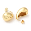 Rack Plating Brass Twist Teardrop Stud Earrings for Women X-EJEW-K247-02G-2