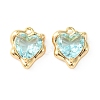 Brass Micro Pave Cubic Zirconia Charms KK-L208-06G-01-2