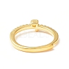 Clear Cubic Zirconia Initial Letter Adjustable Ring RJEW-C052-01G-P-3