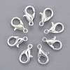 Silver Color Plated Zinc Alloy Lobster Claw Clasps X-E103-S-1