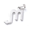Non-Tarnish 304 Stainless Steel Pendants STAS-L210-06G-P-2
