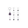 Natural Amethyst Keychain G-DC0001-25-6