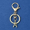 Alloy Initial Letter Charm Keychains KEYC-YW00006-01-1
