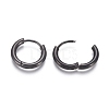 304 Stainless Steel Huggie Hoop Earrings EJEW-F111B-16mm-B-3