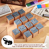 Wooden Stamps with Rubber DIY-WH0002-65C-4