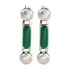 304 Stainless Steel Enamel Stud Earrings EJEW-S229-15P-08-1