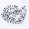 Electroplat Glass Beads Strands X-EGLA-Q092-8mm-D01-2