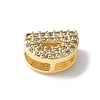 Brass Micro Pave Clear Cubic Zirconia Initial Multi-strand Links KK-S520-01G-04-2