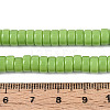 Opaque Solid Color Glass Beads Strands GLAA-N026-3x6mm-07-4
