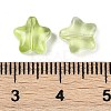 Transparent Spray Painted Frosted Glass Beads X2-GLAA-NH0003-01E-3