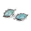 Natural Amazonite Faceted Leaf Pendants G-I375-04P-02-2