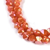 Electroplate Glass Beads Strands EGLA-B009-05A-02-2