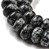 Synthetic Snowflake Obsidian Beads Strands G-D077-E01-03-4