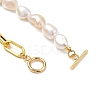 Natural Baroque Pearl Keshi Pearl Bracelets & Necklaces Sets SJEW-JS01105-11