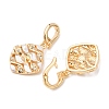 Brass Micro Pave Cubic Zirconia Peg Bails KK-A279-06G-2