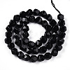 Natural Obsidian Beads Strands X-G-T139-8mm-50-2