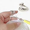 Alloy Peacock Open Cuff Ring LS-PW22062533151-2