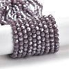 Electroplate Opaque Glass Beads Strands EGLA-A035-P4mm-A11-1