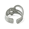 304 Stainless Steel Open Cuff Ring RJEW-L110-002P-3