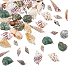 45Pcs Copper Wire Wrapped Natural Spiral Shell Pendants PALLOY-WR00033-1