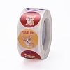 Flat Round Paper Thank You Stickers DIY-C042-12F-3