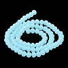 Imitation Jade Solid Color Glass Beads Strands EGLA-A034-J6mm-MD04-4