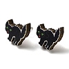 Wood Stud Earrings EJEW-Z054-02G-1