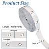 9 Yards Imitation Leather Ribbon with Platinum Plated Alloy Eyelets OCOR-AR0001-64B-2