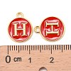 Golden Plated Alloy Enamel Charms X-ENAM-S118-03H-3