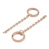 Ion Plating(IP) 304 Stainless Steel Split Key Ring Clasps STAS-L226-009A-RG-2