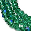 Transparent Electroplate Glass Beads Strands GLAA-F029-4mm-D10-3
