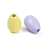 Spray Painted Wood European Beads WOOD-F017-10-2