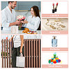 30Pcs Paper Gift Tote Bags with Pink Ribbon ABAG-GL0001-12-7