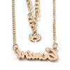 Alloy Double Layered Necklaces NJEW-B0002-07G-2