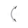 Titanium Alloy Curved Barbells Eyebrow Rings with Spikes WGE70A8-11-1