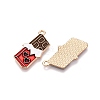 Valentine's Day Theme Alloy Enamel Pendants X-ENAM-T020-50B-01-2