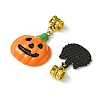 Halloween Theme Alloy Enamel & Resin European Dangle Charms PALLOY-FZ00014-2