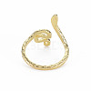 Snake Shape Rack Plating Alloy Cuff Rings RJEW-Q163-022A-RS-2