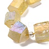 Electroplated Natural Quartz Beads Strands G-G767-02-23-3
