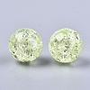 Transparent Crackle Acrylic Round Beads Strands CCG-R002-12mm-07-1