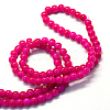 Baking Paint Imitation Jade Glass Round Bead Strands DGLA-Q021-4mm-04-3