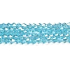 Transparent Electroplate Glass Beads Strands EGLA-A039-T6mm-B20-1